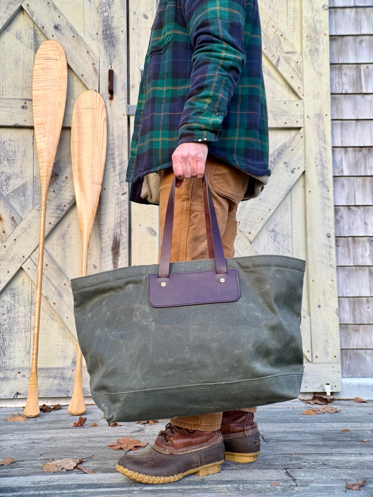 Large Waxed Canvas Tote