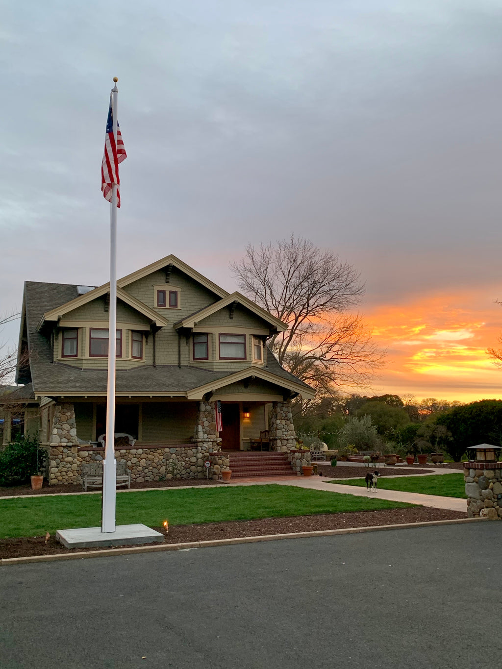 Handmade Wooden Flag Poles